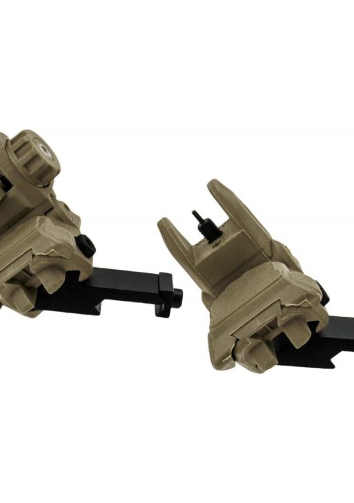 Tacfire AR-15 45 Degree/Low Profile Pop Up Sights Tan