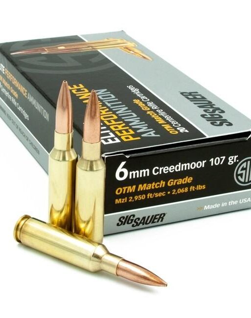 AMMO 6MM CREEDMOOR 107GR ELITE MATCH GRADE OTM BOX/20