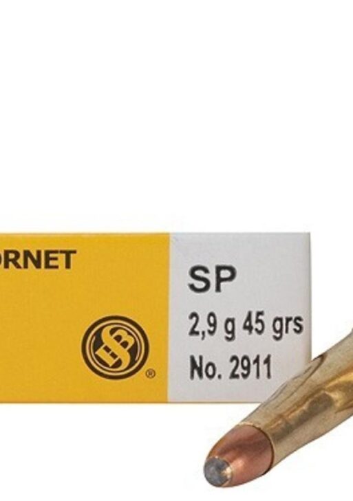 Sellier & Bellot Rifle Ammunition .22 Hornet 45 gr SP 2346 fps - 20/box