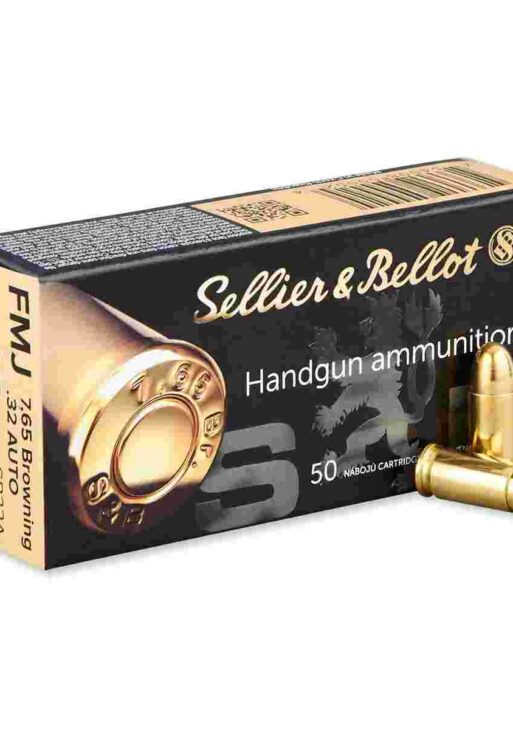Sellier & Bellot Pistol & Revolver Ammo .32 ACP 73 gr FMJ 50/box