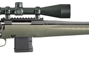 Ruger 26953 American Predator Full Size 6.5 Creedmoor 3+1 22" Matte Black Threaded Barrel, Matte Black Picatinny Rail Steel Receiver, Moss Green Fixed Synthetic Stock, Vortex Crossfire II 4-12x44mm