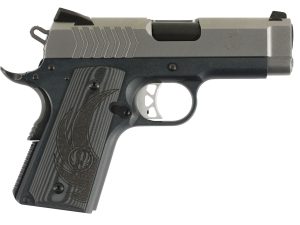 Ruger 6758 SR1911 Officer-Style 9mm Luger 7+1 3.60" Black Steel Barrel, Serrated Stainless Steel Slide, Tungsten Gray Cerakote Aluminum Frame w/Beavertail, Deluxe Checkered G10 Grip