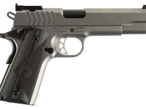 Ruger 6759 SR1911 Target 9mm Luger 9+1 5" Black Steel Barrel, Low-Glare Stainless Steel Serrated Slide, Low-Glare Stainless Steel Frame w/Beavertail, Deluxe Checkered G10 Grip, Right Hand