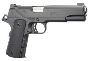 Ed Brown SF18G4 Special Forces Gen4 45 ACP 7+1 5" Stainless Steel Barrel, Stealth Gray Serrated Carbon Steel Slide, Stealth Gray Stainless Steel Frame w/Beavertail, Black VZ Grip, Right Hand