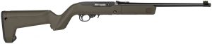Ruger 31101 10/22 Takedown 22 LR 10+1 16.40" Threaded Barrel, Satin Blued Alloy Steel, Exclusive Magpul X-22 Backpacker OD Green Stock, Cross-Bolt Manual Safety, Includes 4 BX-1 Mags