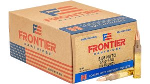 Frontier Cartridge FR2015 Military Grade Centerfire Rifle 5.56x45mmNATO 55gr Full Metal Jacket 150 Per Box/8 Case