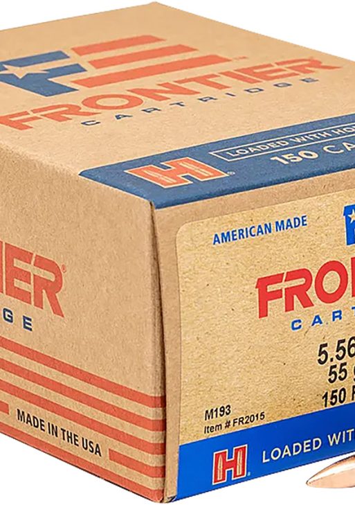 Frontier Cartridge FR2015 Military Grade Centerfire Rifle 5.56x45mmNATO 55gr Full Metal Jacket 150 Per Box/8 Case