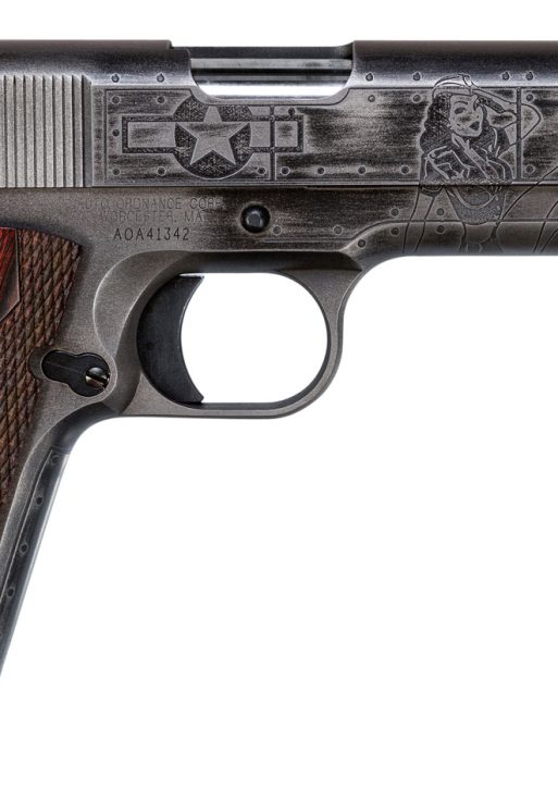 Thompson 1911BKOWC1 1911 Victory Girls 45 ACP 5" 7+1 Worn Black/Gray Cerakote Steel Checkered Wood w/US Logo Grip