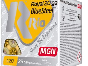 Rio Ammunition RBSM202 BlueSteel Royal 20Gauge 3" 1oz 2Shot 25 Per Box/10 Case