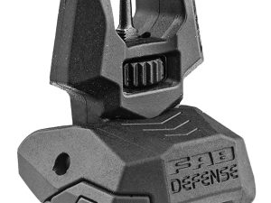 FAB Defense FXFBS Front Back-Up Sight  for AR-15/ M16/ M4 Low Folded Profile Spring-Locked Deployment Black Polymer & Metal
