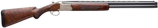 Browning 018163305 Citori Feather Lightning 12 Gauge 3" 2rd 26" Blued Steel Barrels, Satin Nickel Finished Engraved Alloy Receiver, American Black Walnut Stock With Lightening Style Grip
