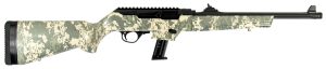 Ruger 19107 PC Carbine  9mm Luger 17+1 16.12" Threaded/Fluted Barrel, Type III Hard Coat Anodized Aluminum Alloy Receiver, Green Digital Camo Stock, Optics Ready