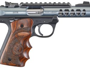 Ruger 43921 Mark IV 22/45 *MA Compliant 22 LR 10+1 4.40" Satin Stainless Steel Barrel, Diamond Gray Anodized Ventilated Aluminum w/Picatinny Rail Slide, Polymer Frame, Contoured Wood Laminate Grip