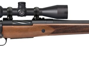 Mossberg 27939 Patriot w/Optic Full Size 243 Win 5+1, 22" Matte Blued Fluted Steel Barrel & Receiver, Walnut Fixed Stock, Vortex Crossfire II 3-9x40mm Scope