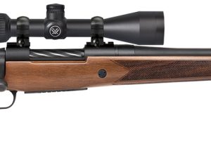 Mossberg 28059 Patriot  25-06 Rem Caliber with 5+1 Capacity, 22" Fluted Barrel, Matte Blued Metal Finish & Walnut Stock Right Hand (Full Size) Includes Vortex Crossfire II 3-9x40mm Scope