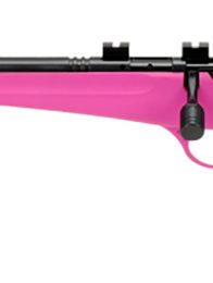 Savage Arms 13842 Rascal FLV-SR Youth 22 LR 1rd 16.12" Matte Blued Heavy Barrel, Matte Blued Carbon Steel Receiver, Pink Synthetic Stock, Left Hand