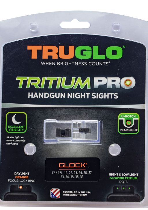 TruGlo TG231G2C Tritium Pro  Black | Green Tritium Orange Outline Front Sight Green Tritium Rear Sight