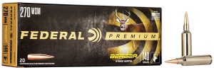 Federal P270WSMBCH1 Premium  270WSM 140gr Berger Hybrid Hunter 20 Per Box/10 Case