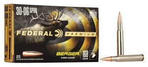 Federal P3006BCH1 Premium  30-06Springfield 168gr Berger Hybrid Hunter 20 Per Box/10 Case