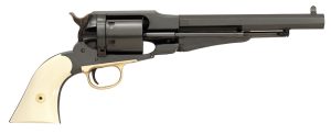 Taylors & Company 550760 Remington Conversion LawDawg 45 Colt (LC) Caliber with 8"  Barrel, 6rd Capacity Cylinder, Overall Blued Finish Steel & 2-Piece Ivory Grip