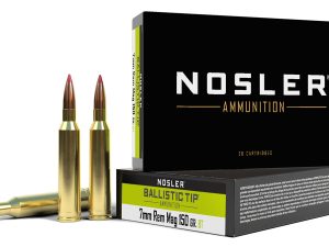 Nosler 40045 Ballistic Tip  7mmRemMag 150gr Spitzer Ballistic Tip 20 Per Box/10 Case