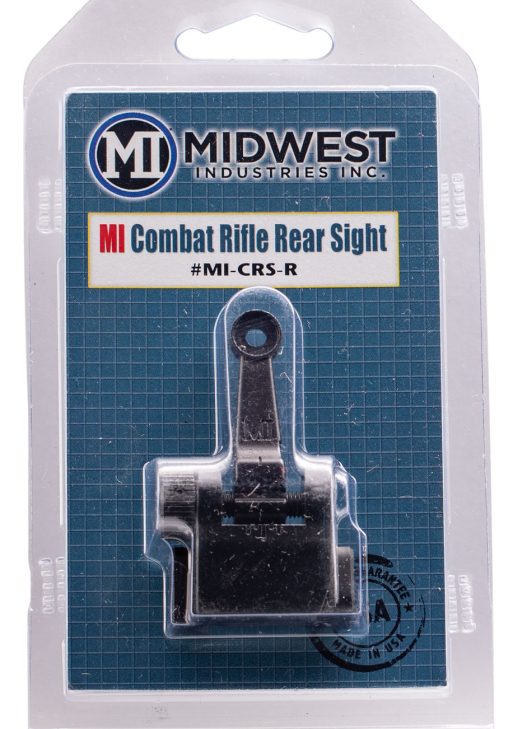 Midwest Industries MICRSR Combat Rifle Rear Flip Sight  Black for AR-15, M16, M4
