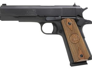 Iver Johnson Arms 1911A1 1911 A1 Government 70 Series 45 ACP 5" 8+1 Blued Steel Frame & Slide with Walnut Grip