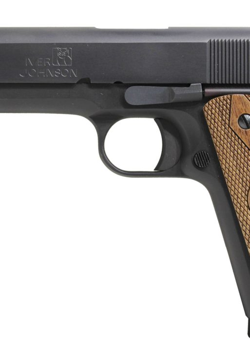 Iver Johnson Arms 1911A1 1911 A1 Government 70 Series 45 ACP 5" 8+1 Blued Steel Frame & Slide with Walnut Grip