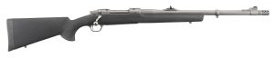 Ruger 57100 Hawkeye Alaskan Full Size 375 Ruger 3+1 20" Matte Stainless Steel Threaded Barrel, Integral Scope Mounts Stainless Steel Receiver, Black Hogue OverMolded Synthetic Stock