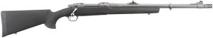 Ruger 57101 Hawkeye Alaskan Full Size 338 Win Mag 3+1 20"Matte Stainless Steel Threaded Barrel, Integral Scope Mounts Stainless Steel Receiver, Black Hogue OverMolded Synthetic Stock