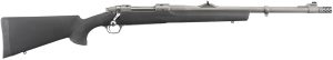 Ruger 57102 Hawkeye Alaskan Full Size 300 Win Mag 3+1 20" Matte Stainless Steel Threaded Barrel, Integral Scope Mounts Stainless Steel Receiver, Black Hogue OverMolded Synthetic Stock