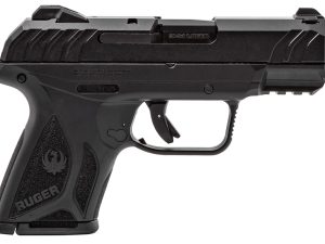 Ruger 3818 Security-9 Compact 9mm Luger  3.42" Barrel 10+1,Black Polymer Frame With Picatinny Acc. Rail, Black Oxide Steel Slide, Manual Safety