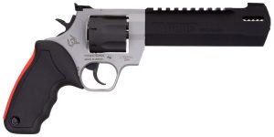 Taurus 2454065RH Raging Hunter  454 Casull 5rd 6.75" Matte Black Oxide Cylinder & Barrel Matte Stainless Steel Frame Black Rubber with Integrated Red Cushion Insert Grip