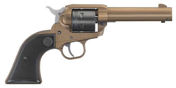 Ruger 2004 Wrangler  22 LR 6 Shot 4.62" Burnt Bronze Cerakote Barrel, Black Cerakote Cylinder, Burnt Bronze Cerakote Frame Black Checkered Polymer Grips