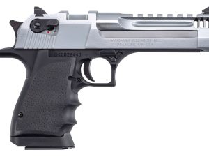 Magnum Research DE44L5BC Desert Eagle L5 44 Rem Mag 5" with Muzzle Brake 8+1 Black Hardcoat Anodized Aluminum Brushed Chrome Carbon Steel Slide Black Hogue Wraparound Rubber Grip