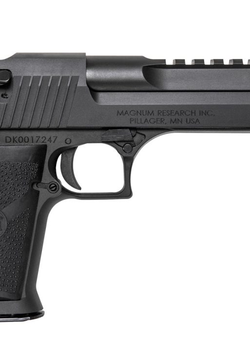 Magnum Research DE429 Desert Eagle Mark XIX 429 DE 7+1, 6" Black Steel Barrel, Matte Black Serrated Carbon Steel Slide & Frame w/Beavertail, Black Rubber Grip, Manual Thumb Safety, Right Hand