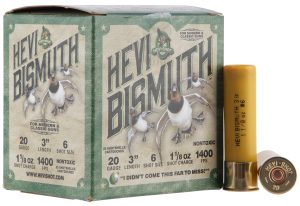 HEVI-Shot HS17006 HEVI-Bismuth  20Gauge 3" 1 1/8oz Bismuth 6Shot 25 Per Box/10 Case