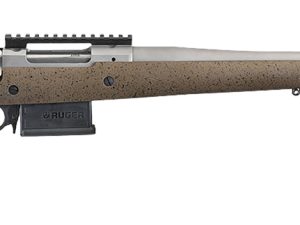 Ruger 47198 Hawkeye Long-Range Hunter Full Size 6.5 Creedmoor 5+1 22" Matte Stainless Steel Threaded Barrel, Picatinny Rail Stainless Steel Receiver, Black Speckled Brown Adj LOP Laminate Stock