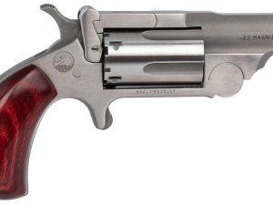 North American Arms 22MCR Ranger II Conversion 22 LR/22 WMR 5 Shot 1.63" Stainless Steel Barrel, Satin Stainless Steel Frame, Stainless Cylinder, Rosewood Birdshead Grip, Exposed Hammer