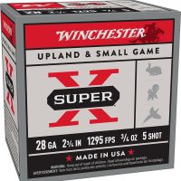 Winchester Ammo X285 Super X Heavy Game Load High Brass 28Gauge 2.75" 3/4oz 5Shot 25 Per Box/10 Case