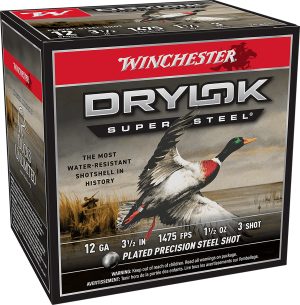 Winchester Ammo SSH12LH3 Drylok Super Steel High Velocity 12Gauge 3.50" 1 1/2oz 3Shot 25 Per Box/10 Case