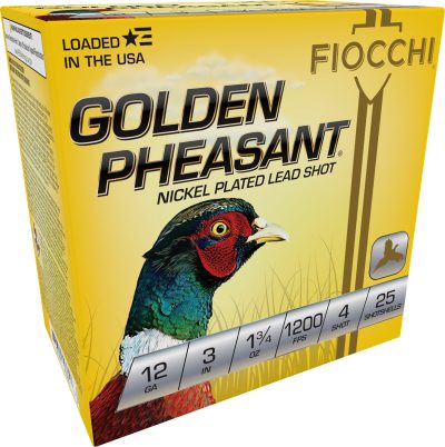 Fiocchi 123GP4 Golden Pheasant Extrema 12Gauge 3" 1 3/4oz 4Shot 25 Per Box/10 Case