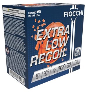 Fiocchi 1278OZ75 Exacta Target Low Recoil Trainer 12Gauge 2.75" 7/8oz 7.5Shot 25 Per Box/10 Case