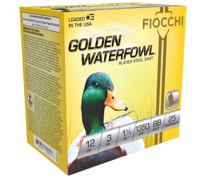 Fiocchi 123SGWBB Golden Waterfowl  12Gauge 3" 1 1/4oz BBShot 25 Per Box/10 Case
