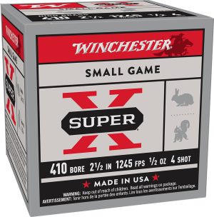 Winchester Ammo X414 Super X Heavy Game Load High Brass 410Gauge 2.50" 1/2oz 4Shot 25 Per Box/10 Case