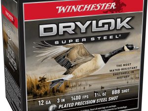 Winchester Ammo XSC123BBB Drylok Super Steel Magnum 12Gauge 3" 1 1/4oz BBBShot 25 Per Box/10 Case