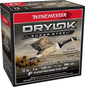 Winchester Ammo XSC123BBB Drylok Super Steel Magnum 12Gauge 3" 1 1/4oz BBBShot 25 Per Box/10 Case