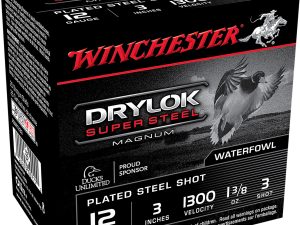 Winchester Ammo XSM1233 Drylok Super Steel Magnum 12Gauge 3" 1 3/8oz 3Shot 25 Per Box/10 Case