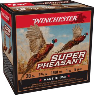 Winchester Ammo X20PH5 Super Pheasant Magnum High Brass 20Gauge 2.75" 5Shot 25 Per Box/10 Case