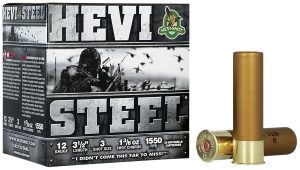 HEVI-Shot HS65003 HEVI-Steel  12Gauge 3.50" 1 3/8oz 3Shot 25 Per Box/10 Case